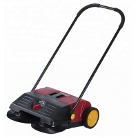 Laizhou JL550 walk behind cordless park street driveway side brush manual cleaning machine